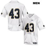 Notre Dame Fighting Irish Men's Marcus Thorne #43 White Under Armour No Name Authentic Stitched College NCAA Football Jersey WKA5699HG